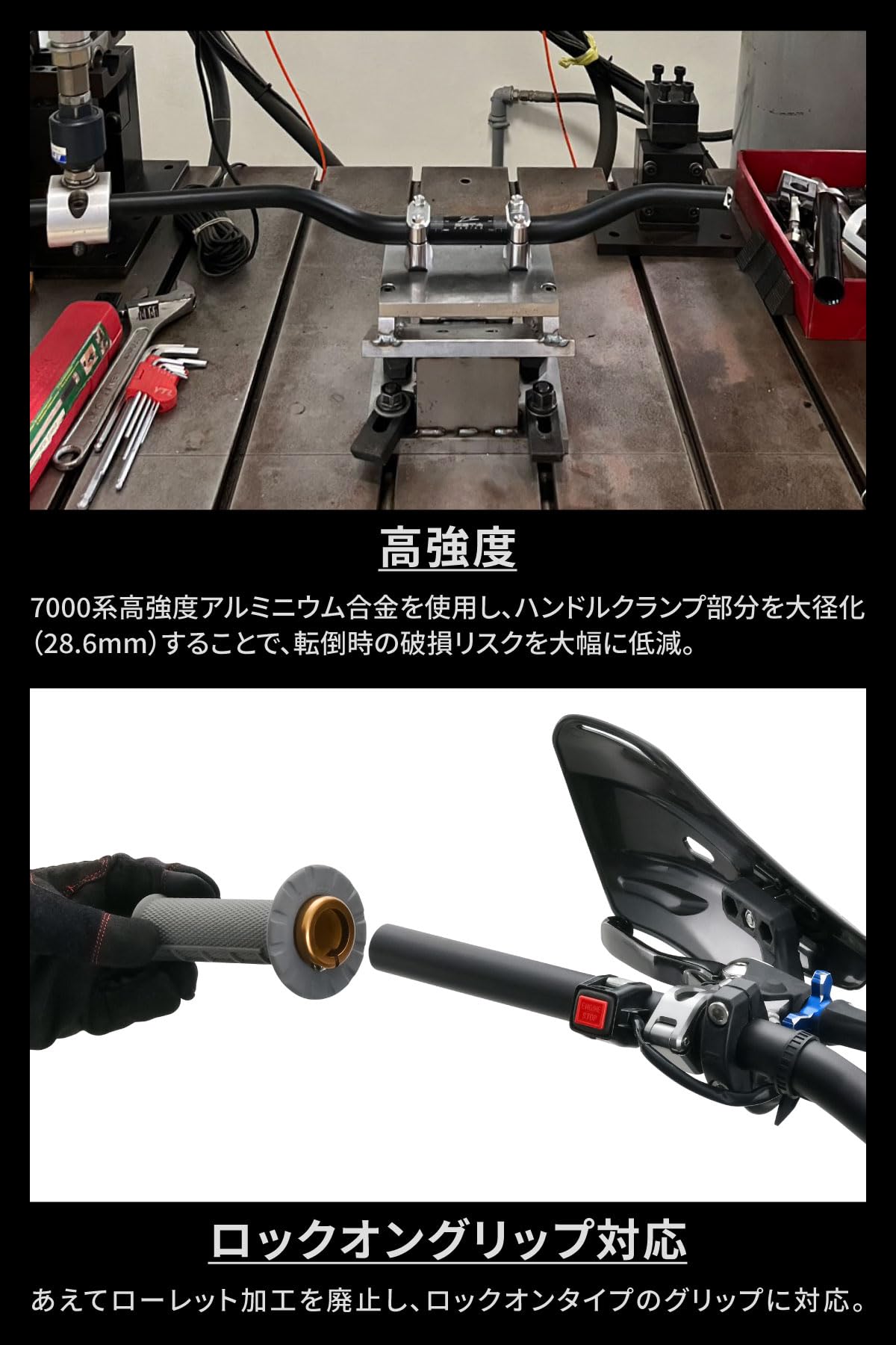 Amazon | ジータレーシング(ZETA RACING) SX3ハンドルバー MX-111 大径